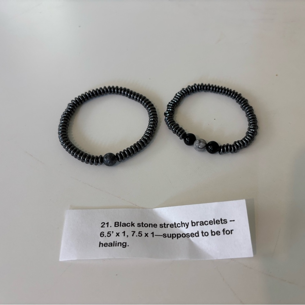 Healing Hematite Set of 2 Bracelets - Picture 3 of 3